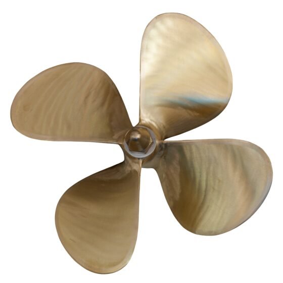 four-bladed propeller. Isolated over white